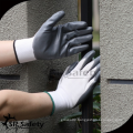 SRSAFETY cheap price/13g polyester shell grey nitrile coated/hand gloves